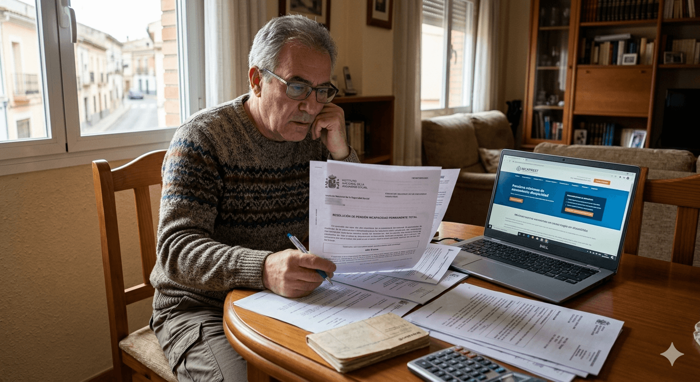 Pensión mínima por incapacidad permanente total en 2026: cuánto puedes cobrar y cuándo se aplica
