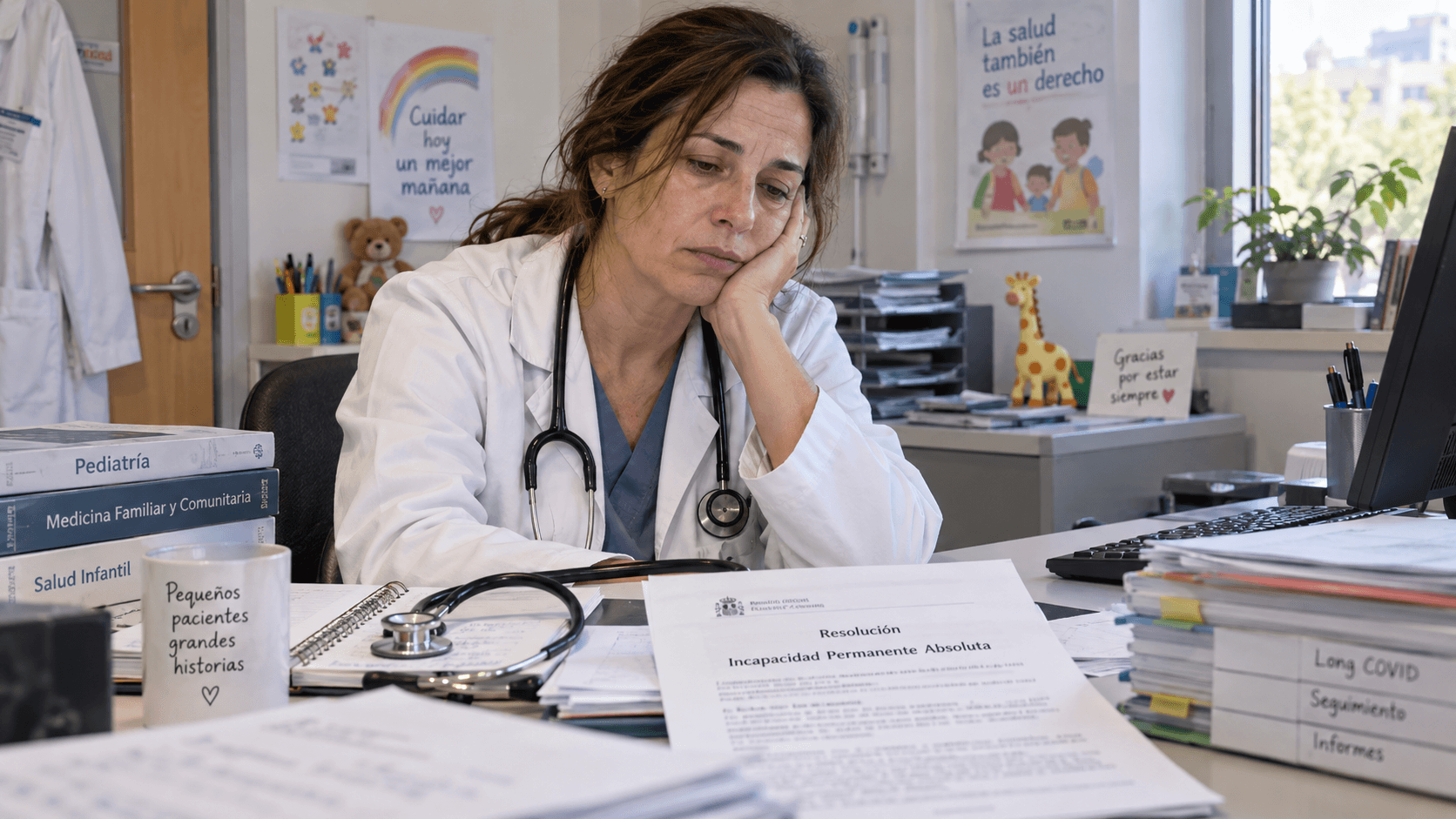 CASO REAL: De incapacidad permanente total a absoluta. Una pediatra gana el juicio tras agravarse por covid persistente