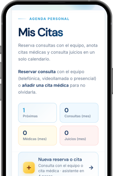 App Incaprest en móvil — mis citas y trámites