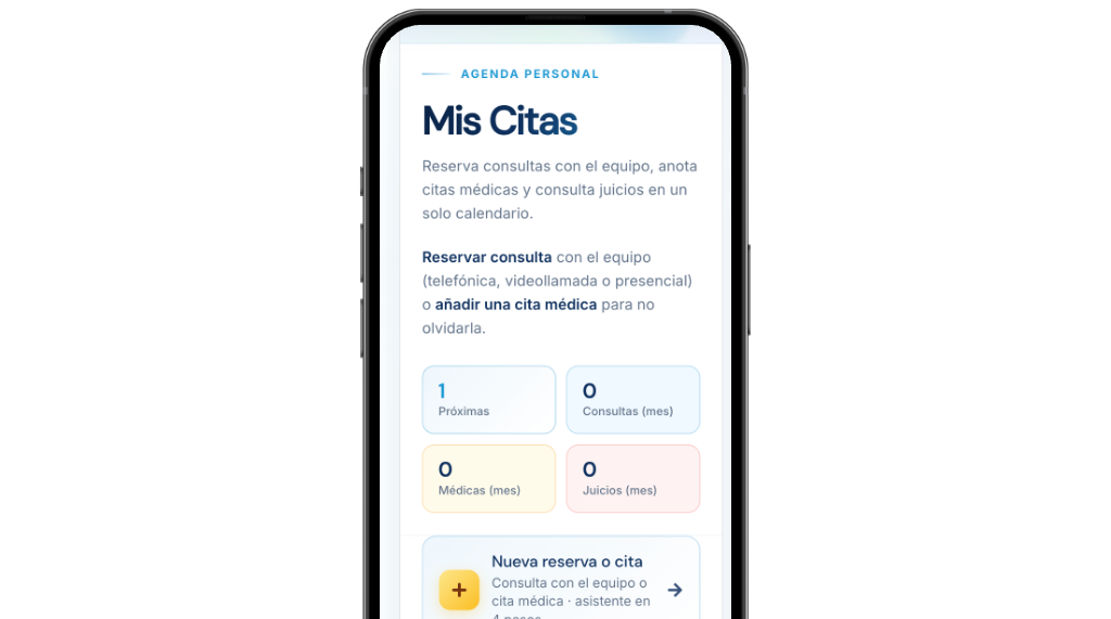 App Incaprest en móvil — mis citas y trámites
